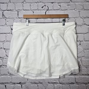 Calia Mid Rise Skort Skirt Relaxed Fit Journey Collection White New Size XL